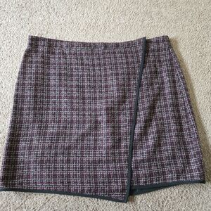 Ann Taylor Loft Womans Skirt. Maroon/ Gray/ Black